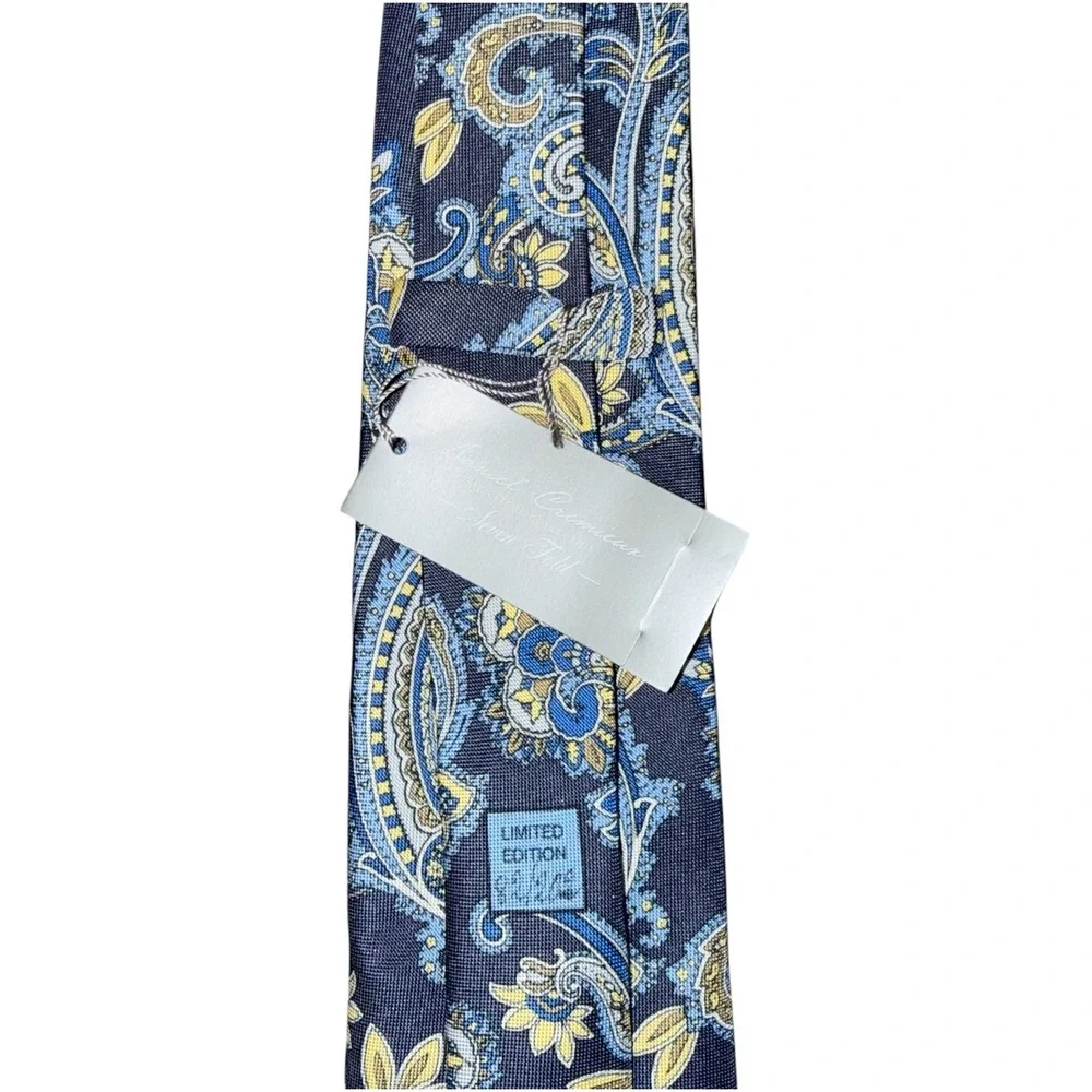 Daniel Cremieux Seven Fold Ltd‎ Edition 82/202 Silk Blend Blue Paisley Tie